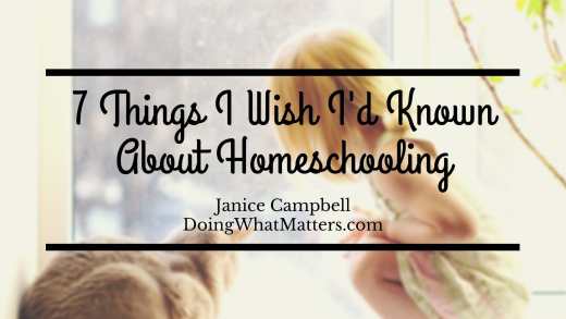 Seven things about homeschooling