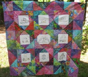 One of my summer break projects was a quilt for my granddaughter.