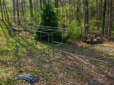 The boys have spent many happy hours climbing and walking on this big jungle gym.