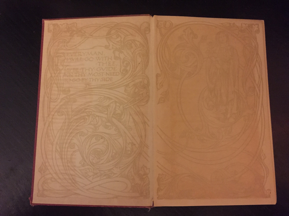 Decorative endpapers in my little book. 