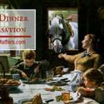 Family dinner conversation can create many pleasant memories.