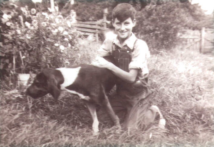 Garland and his dog, Ring.