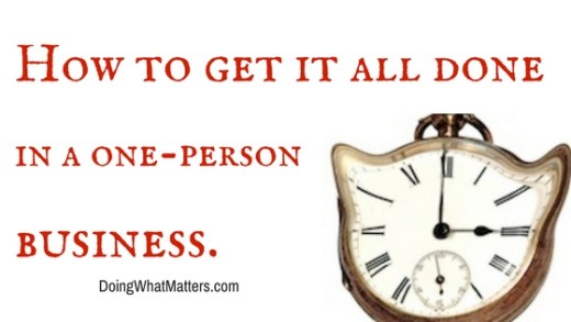 Getting it all done in a one-person business can be hard, but you can do more than you think.