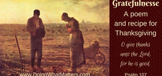 The Angelus by Francois Millet is a lovely painting depicting a young couple pausing for prayer in the middle of the day.