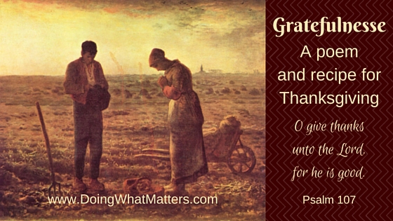 The Angelus by Francois Millet is a lovely painting depicting a young couple pausing for prayer in the middle of the day.