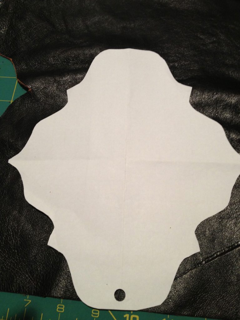 Cut pattern to make leather decoration.