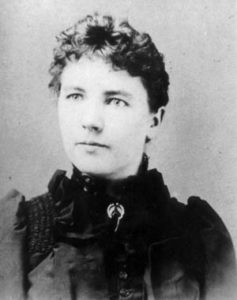 Laura Ingalls Wilder, author of the Little House books. Image in Public Domain