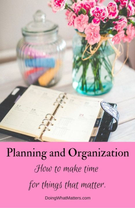 Peaceful planning and organizing posts from Janice Campbell's Doing What Matters blog.