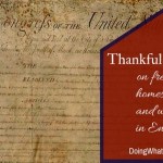 Thankful thoughts on freedom, homeschooling, and writing in England.