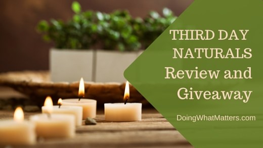 Review and giveaway of skin care products from Third Day Naturals, a homeschool family business.