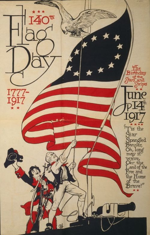 US Flag Day poster from 1917
