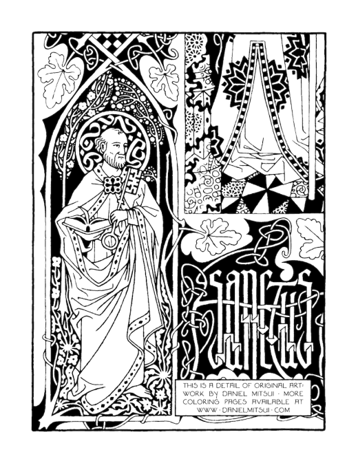 Illumination coloring page by Daniel Mitsui