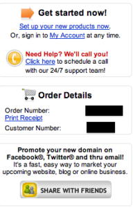 Finalize your domain order!
